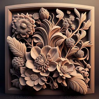 3D model flowers (STL)